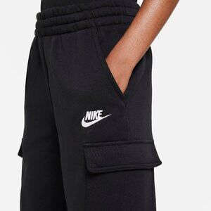 Nike Sportswear Club Fleece Big Kids Size Large Unisex Black Cargo Pants Jogger